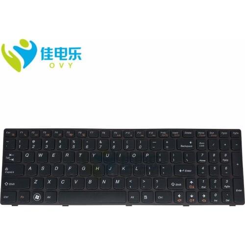 In Stock OVY US laptop keyboard for LENOVO v570 p/n:25200833 MP-10A33US-686B T4TQ-US MP-10A33US-686A V-117020FS1-US 25013358