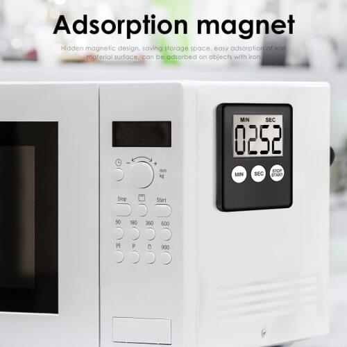 Kitchen Timer Super Thin LCD Digital Screen Cooking Count-Down Up Magnetic Clock Alarm Bar Accessories Sleeping Sport Work Tool
