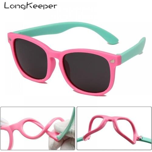 Fashion Kids Polarized Sunglasses Children Girls Boys Silicone Flexible Sun Glasses Baby Soft Frame Shades UV400 Eyewear Gafas