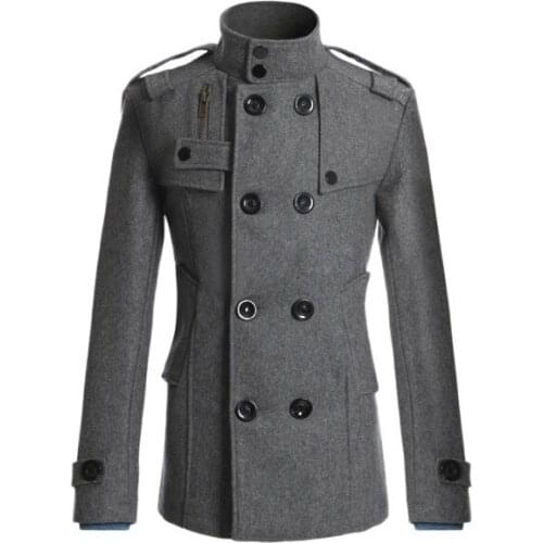 2021 Brand New Mens Mao Wool Overcoat for Male Long Suit Woolen Windbreaker Mens Coat Outer Wear Clothing