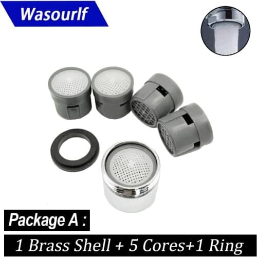 WASOURLF faucet aerator M18 male thread tap bubbler filter device kitchen bathroom wave water brass high quality free shipping
