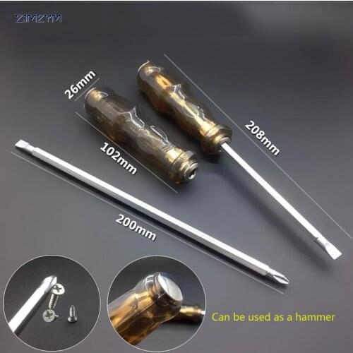 Wholesale 6.0MM Double Head Slotted and Phillips Screwdriver For Repairing Disassemble Tool Magnetic Screwdriver
