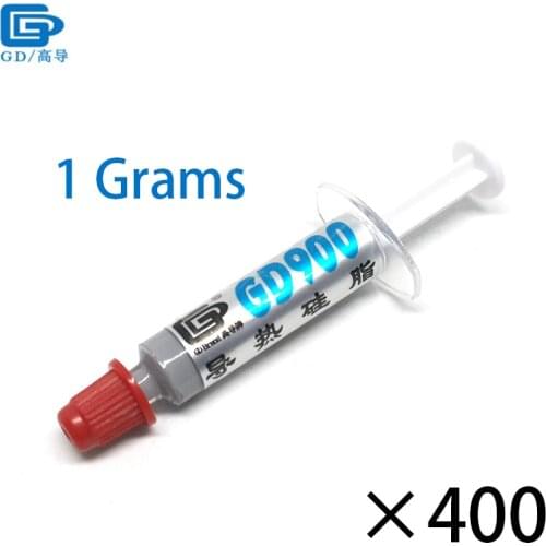 GD900 Thermal Grease Paste Silicone Plaster Heat Sink Compound 400 Pieces High Performance Net Weight 1 Gram For CPU Cooler SSY1