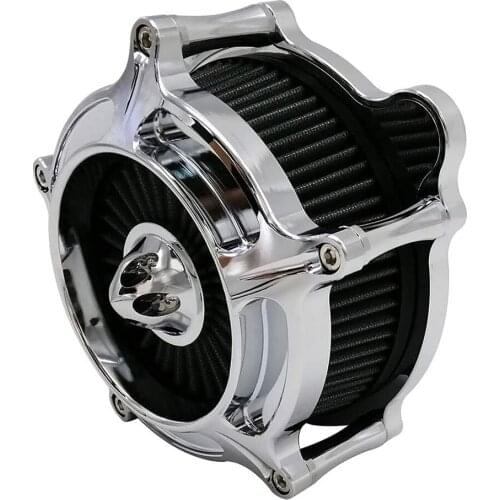 Turbine Chrome Intake Air Cleaner Filter kit For Harley Sportster Milwaukee Eight EVO Twin Cam W Cable Throttle Throttle by Wire