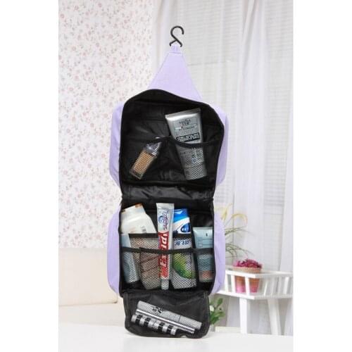 Waterproof fold travel wash bag multi function hanger organizer