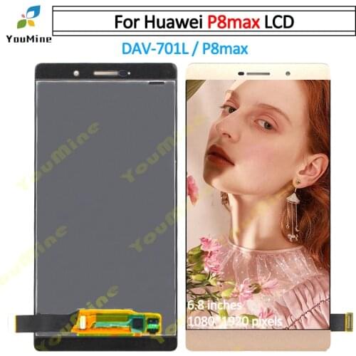 For Huawei P8 Max LCD Display Touch Screen Digitizer Assembly DAV-703L DAV-713L Replacement For Huawei P8MAX LCD