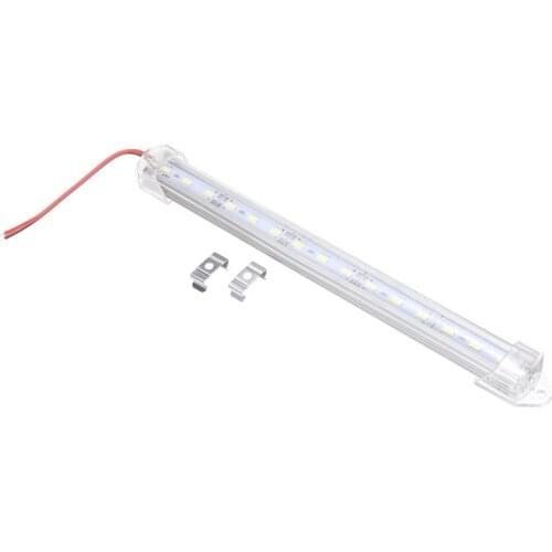 1pc 12V 15 LED Cold White Interior Lights Car Strip Light Bar Lamp White For Auto Bus Caravan Boat Accessories Parts