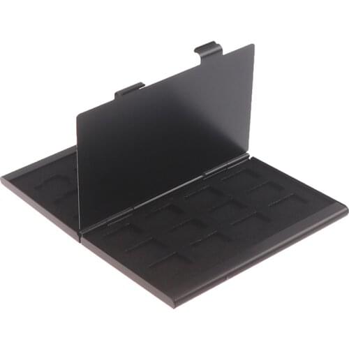 1 PC Black color Aluminum Memory Card Storage Case Box Holders For Micro Memory Card 24TF