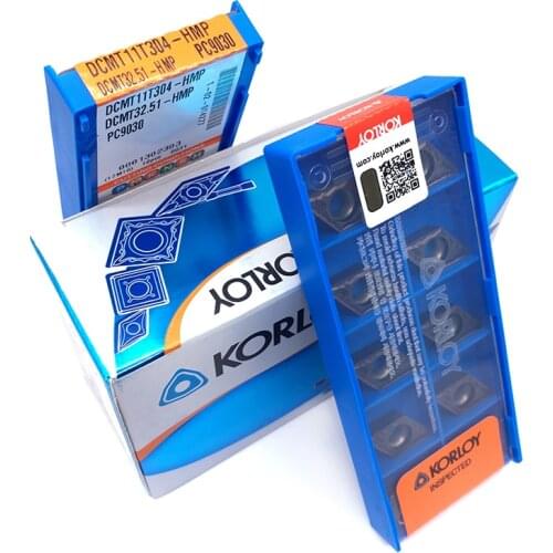 100PCS DCMT11T304 HMP PC9030 Original Carbide Inserts Internal Turning Tool Processed Stainless Steel CNC Lathe Tools With Box