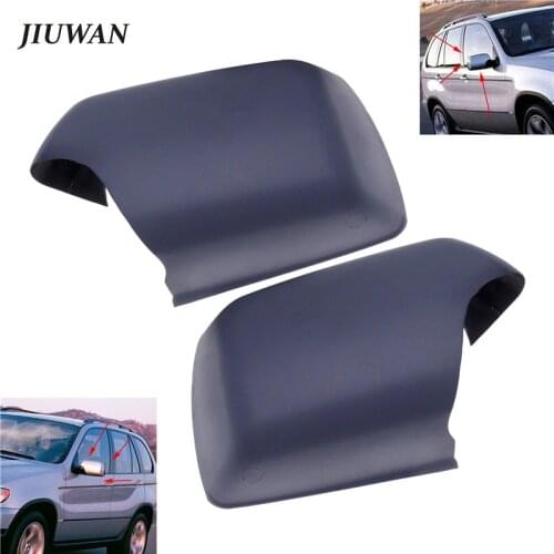 2 Pcs Car Matte Rearview Mirror ABS Protection Cover Side Mirror Trim Shell for BMW X5 E53 3.0d/3.0i/4.4i/4.6is/4.8is 1999-2006