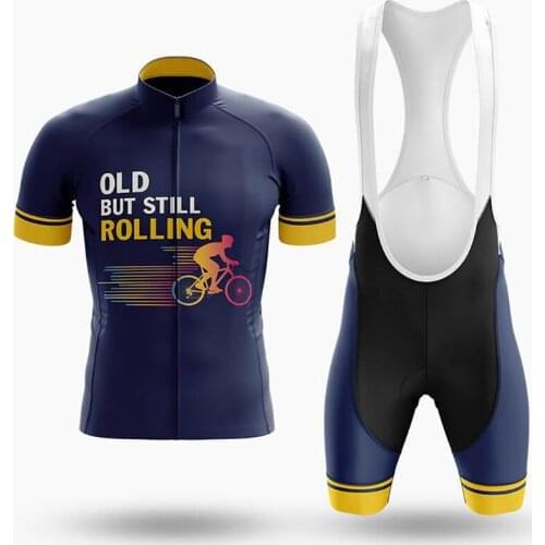 2021 Old But Still Rolling Cycling Jersey Set Sports Team Bike Clothing Quick Dry Summer Sleeved Cycling Shirt Bib Short Gel Pad