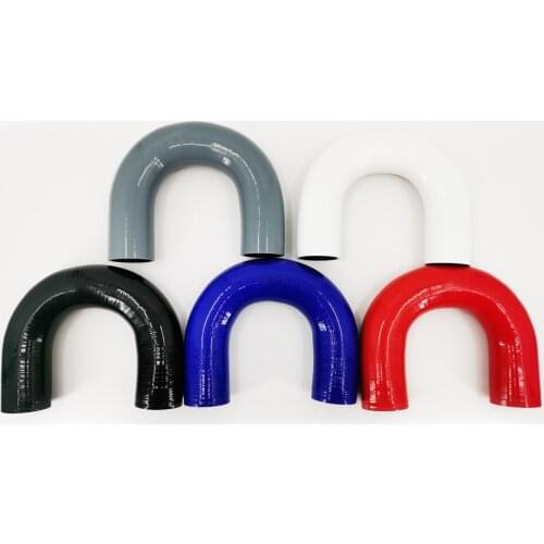 3" 76mm Silicone 180 Degree U Bend Elbow Coupler Tube Hose