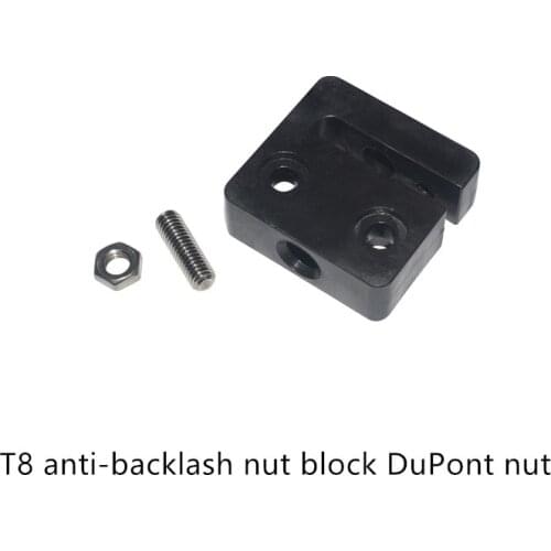 3d printer accessories T type anti-backlash nut block T8 screw 8mm 1set