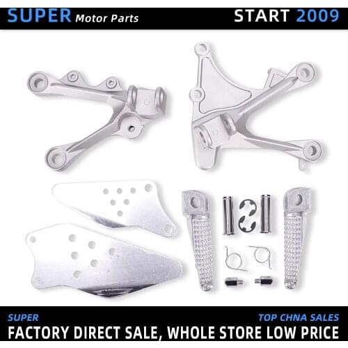 Motorcycle Accessories Front Foot Rests Pedal Bracket Assembly Kit For Kawasaki ZX-6R 2005 2006 2007 2008 6R ZX6R 05-08