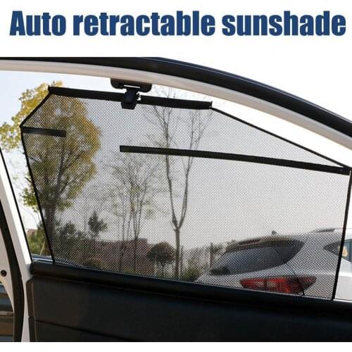 Car Sunshade Curtain Rear Side Window Front Back Windshield Sun UV Efficient Heat Insulation Cover Suction Cup Universal Atuo