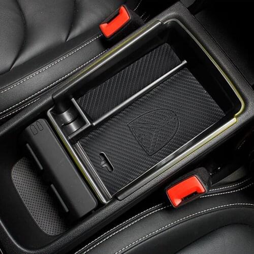 Auto Central Armrest Storage Box Container Organize Tray For Skoda Kodiaq 2017-2020 Karoq Interior Decoration Car Accessories