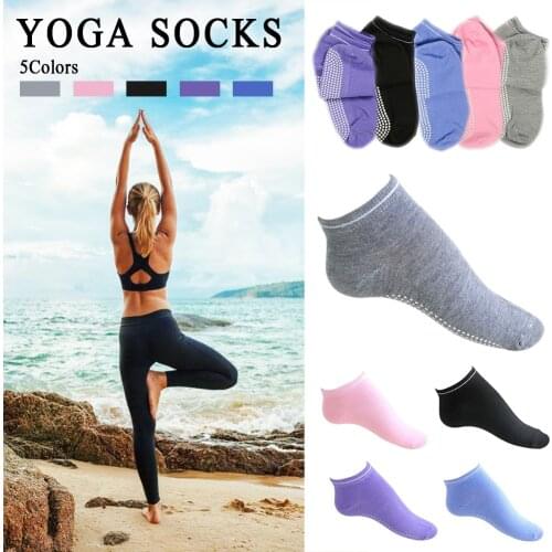 1 Pair Bandage Ballet Yoga Socks Silicone Non-Slip Breathable Cotton Pilates Sports Socks Men Women Professional Sport Gym Socks