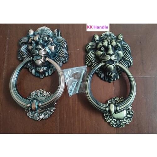 20cm Large Antique Lion Door Knocker Lionhead Doorknockers Lions