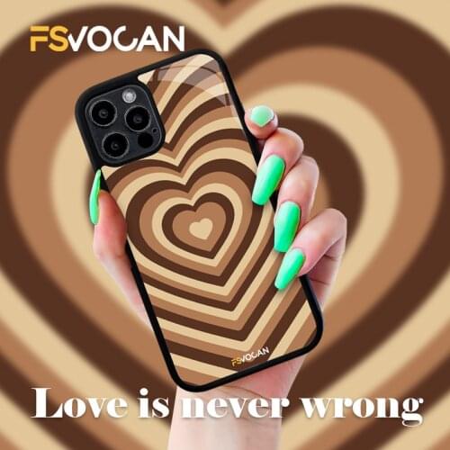 Love Never Wrong Case For iPhone 11 12ProMax 78PlusX XR XS Latte Pink Matcha Colorful Cover Soft TPU Silicone Rubber Phone Coque