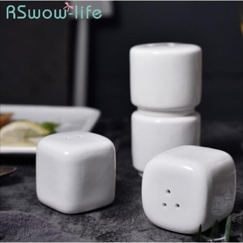 Home Kitchen Cruet Creative Ceramic Pepper Bottle Spice Jar Salt And Pepper Seasoning Box For Kitchen Supplies