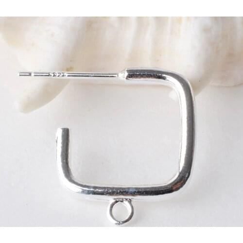 Solid 925 Sterling Silver Earring Findings Eearwire Hook with Pin for Earring Jewelry，DIY silver findings/components