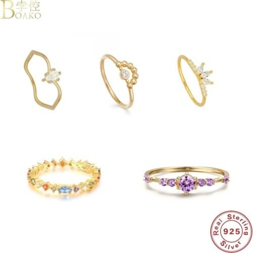 S925 Sterling Silver Minimalist Fine Jewelry Anillos Finger Ring for Valentines Day Lovers' Girls Couples Engagement Rings BO2