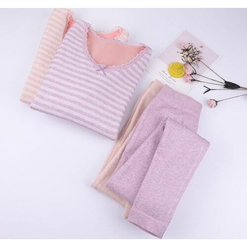 Long Johns Female Second Skin Lingerie Set Thermal Underwear For Women Winter Clothes Elegant