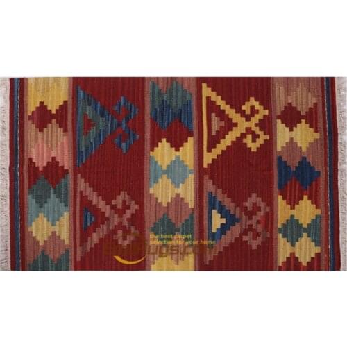 KILIM pure wool handmade carpets Pakistan exotic national wind carpet corridor blanket DUSAMBE 2x3.5 13-2gc131kliyg30