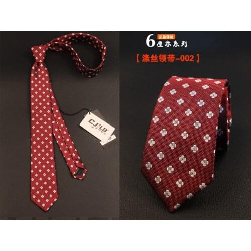 Korean version of British mens tie fashion narrow wedding trendy 6CM tie 1200 gauge polyester yarn