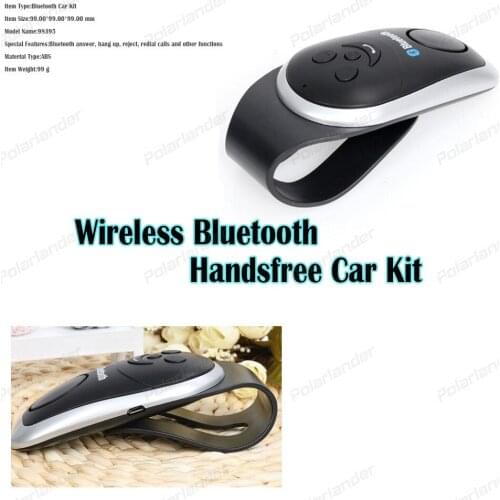Handsfree mini car-styling Bluetooth sun visor with USB Cable MP3 Player ABS black For smart/phone