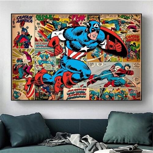 Superhero Marvel Avengers Comics Superhero Sky Wall Art Canvas Painting Posters Prints Wall Art Picture Cuadros Home Decoration