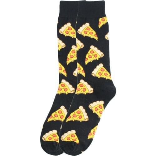 Mens Socks Funny Big Size Alien Delicious Food Print Colorful Snacks Burger Pizza Happy Socks Harajuku Skate Cotton Sokken