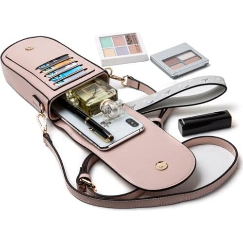 2022 New PU Sling Shoulder Clutch Bag Hasp Women Girl Cross-Body Tote Handbag Money Phone Purse ID Card Holder Sac A Dos Femme