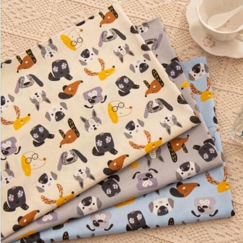 New DIY handmade sewing patchwork quilting baby dress tissus tecido home sheet tilda Twill 100% Cotton fabric Cloth dog dinosaur