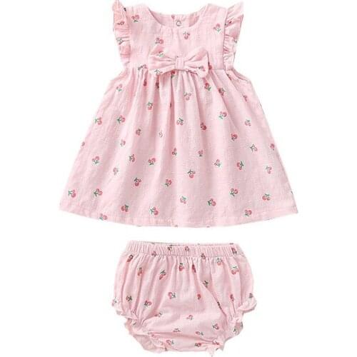 Cute Girls Dresses 2020 New 3pcs Girl Dress Sleeveless Baby Clothing Newborn Custome
