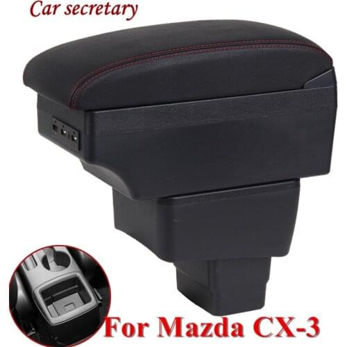 For Mazda CX-3 CX 3 CX3 Armrest Box Central Store Content Box Cup Hold Interior Car-styling Accessories 2014 2015 2016 -2019
