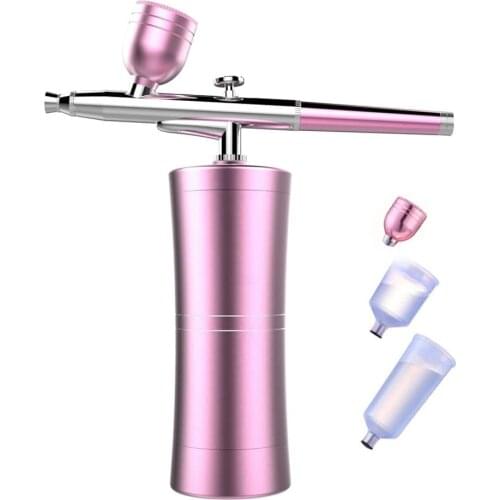 Portable Makeup Airbrush Set Air Compressor Ink Cup Spray Pen Deraction Coloring Model Portable Handheld Mini Airbrush Gun Set
