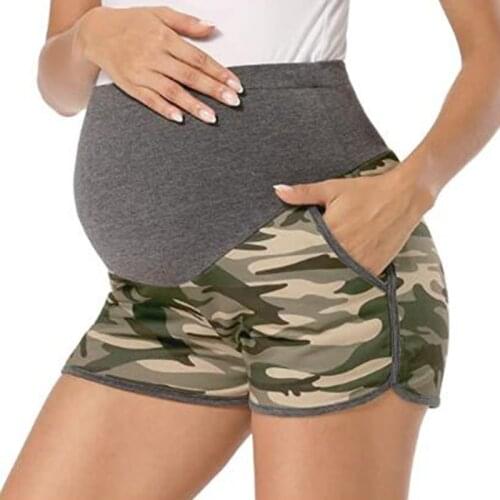 PatPat Maternity casual Camouflage full print Dark Grey Casual pants