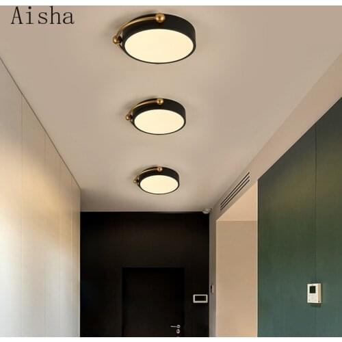 Simple LED Ceiling Lights for Aisle Loft Corridor Living Room Kitchen Kids Room Surface Mounted Acrylic Indoor Lamps AC90-260V