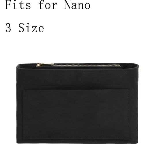 Insert Bag Organizer for Nano Makeup Handbag Organizer Travel Inner Purse Portable Cosmetic Inside Bags Korea Material