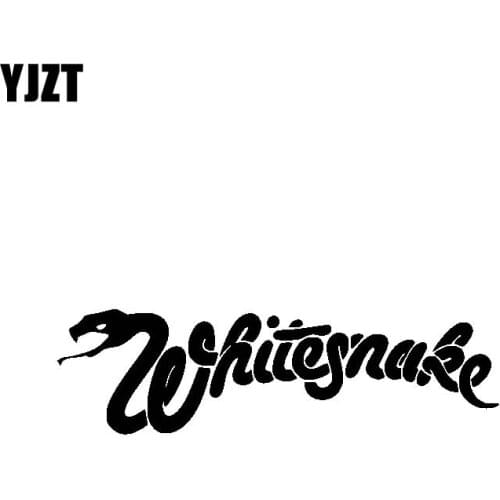 YJZT 17.8CM*5CM Whitesnake Rock Warning Sign Vinyl Motorcycle Car Sticker Decals Black/Silver C13-000622