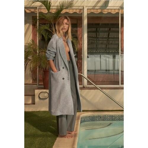 Womens Winter Long Coats Ladies 2020 Fashion Double Breasted Loose Solid Jacket Female Oversized Long Coat For Women Outerwear