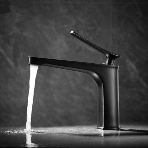 Lottin Gold Basin Faucet Black Bathroom Faucet Mixer Tap Basin Mixer Bathroom Basin Faucet Mixer Tap Hot and Cold Sink faucet