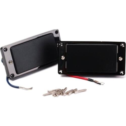 Guitar Pickup Humbucker Neck Bridge With Frame For LP Black 6String