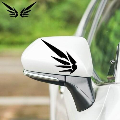 Car Stickers 2PCS Game Overwatch Creative Decals For Rearview Mirrors Auto Tuning Styling Vinyls 13x12.5cm D10