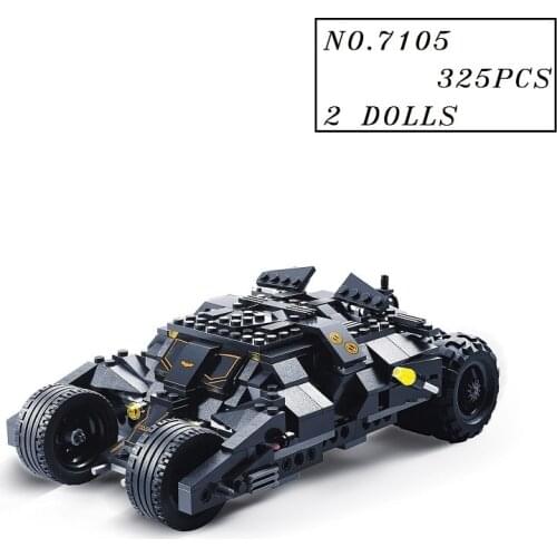 325 Pieces Superhero Series Bat Chariot Clown Doll Compatible The Tumbler Play Vehicles Designer Model Suit New