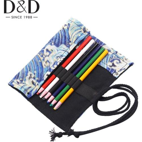 6pcs Sewing Chalk Pencil Colorful Fabric Marker Pen Tailors Chalk & Pencil Holder Organizer Storage Bag DIY Tailor Accessories