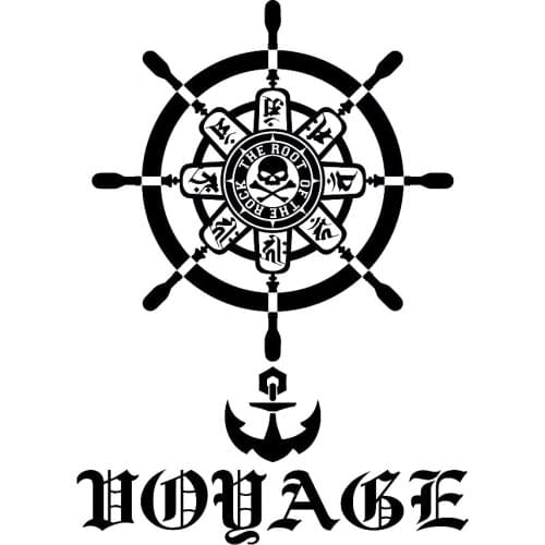 Skull Voyage Die Cutting Car Sticker Skull American Skeleton Pirate Ship Rowing Squirrel Cool Car Window Decals L176