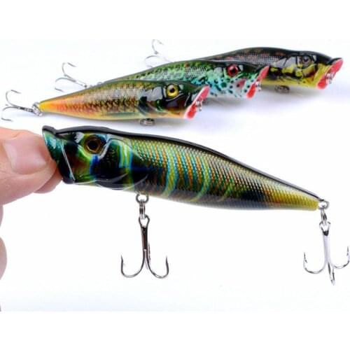Free Shipping 4Pcs/Lot 9.5cm_12g Topwater Fishing Lure Artificial Popper Hard Bait Easy Shiner Wobbler Whopper Plopper YU015