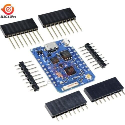 WEMOS D1 Mini Pro ESP8266 CP2104 Wireless Wifi Development Board 16MB Antenna Micro USB Connector Pins DIY Kits